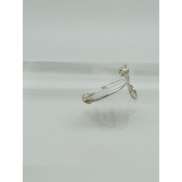 Sterling Silver Sexy Emerald Green Crystal Rhinestone Toe Ring - Adjustable Size - Picture 6 of 9